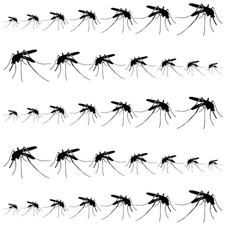 Mosquito insect animal logo vector illustration templateのイラスト素材