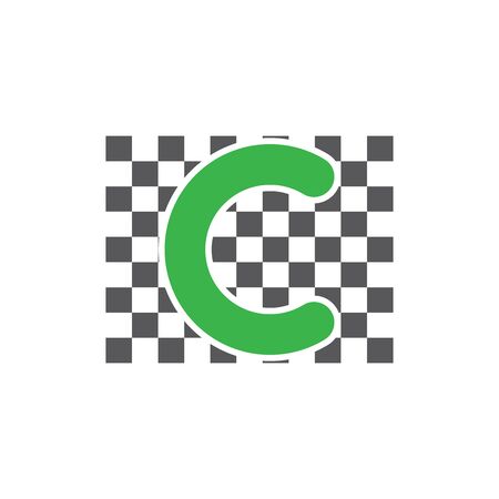 Initial letter C Letter Logo Template vector icon illustrationのイラスト素材