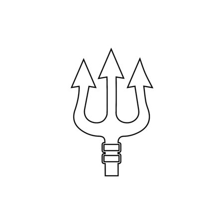 Trident design vector and poseidon icon illustration templateのイラスト素材