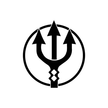 Trident design vector and poseidon icon illustration templateのイラスト素材
