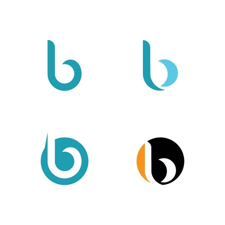 Initial letter B, Letter B Template icon illustrationのイラスト素材