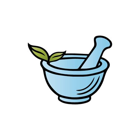 Pharmacy icon , Herbal pharmacy symbol ,  Pestle and Mortar illustration design templateのイラスト素材