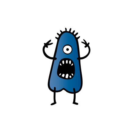 Cute cartoon monster. Vector funny monster character illustration designのイラスト素材