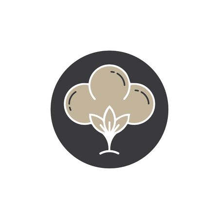 Beauty Cotton flower vector , Simple  icon Cotton flower template symbol natureのイラスト素材