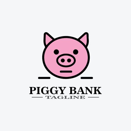 Vector illustration of pig in graphic style, hand drawing illustration.Cartoon pig Designのイラスト素材