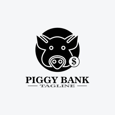 Vector illustration of pig in graphic style, hand drawing illustration.Cartoon pig Designのイラスト素材