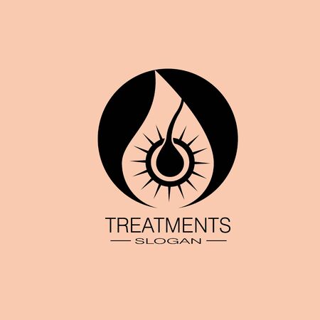 Hair treatments icon illustration template designのイラスト素材