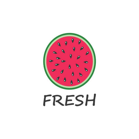 slice watermelon icon vector illustration design templateのイラスト素材