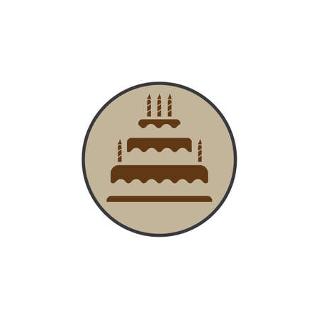 Cake sign icon vector illustration design template