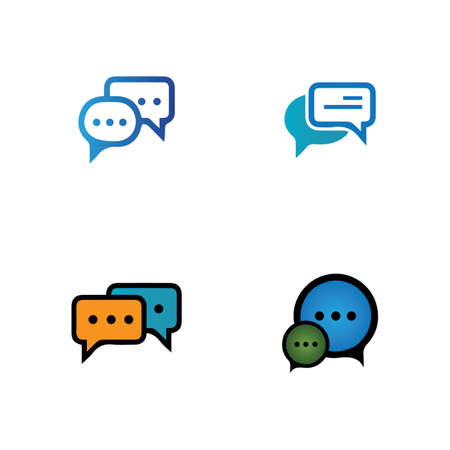 Speech bubble icon Logo template vector illustrationのイラスト素材