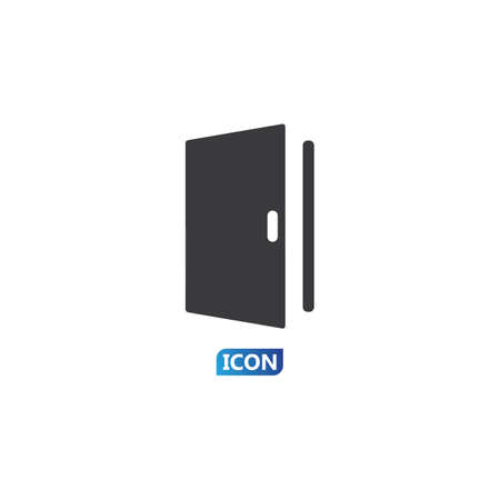 Door Icon in trendy flat style isolated on grey background. Open door symbol for your web site design, logo, app, UI. Vector illustrationのイラスト素材