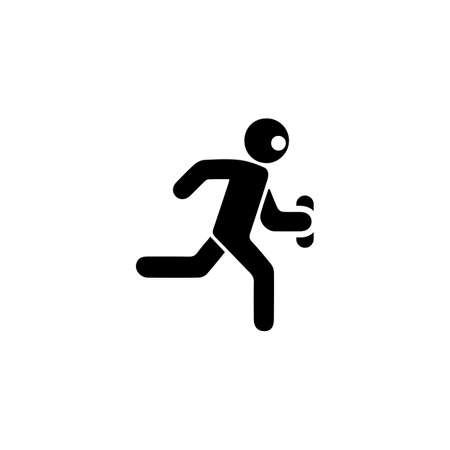 Human character logo sign . Running gesture  illustration vector designのイラスト素材