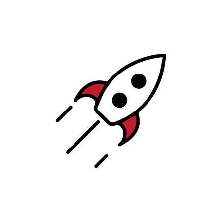 Rocket Logo template  icon vector  illustrationのイラスト素材