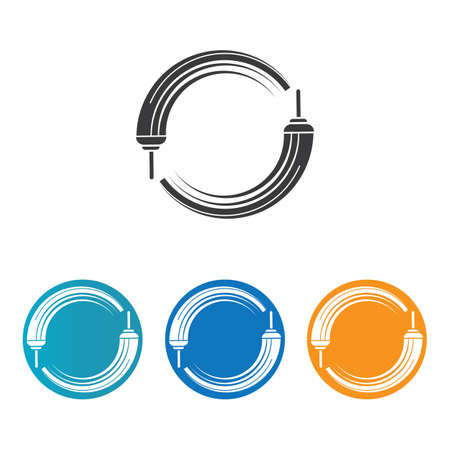 Broom cleaning Simple vector modern icon design illustrationのイラスト素材