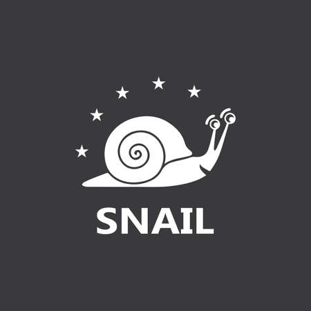 Snail logo illustration vector template icon designのイラスト素材