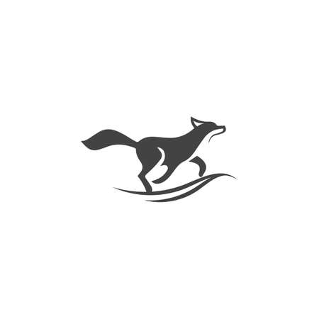 Fox vector illustration silhouette icon designのイラスト素材
