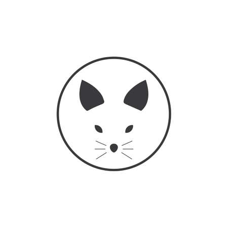 Fox vector illustration silhouette icon designのイラスト素材