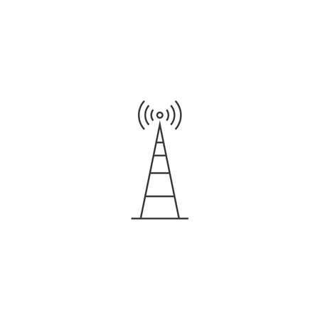 Signal Tower Icon Logo Template Illustration Designのイラスト素材