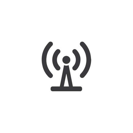 Signal Tower Icon Logo Template Illustration Designのイラスト素材