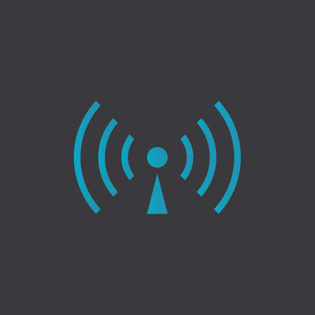 Signal Tower Icon Logo Template Illustration Design