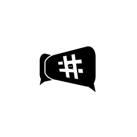 Hashtag symbol cross plus logo icon  creative design template elementsのイラスト素材