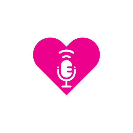 Microphone Icon vector Design Template illustrationのイラスト素材