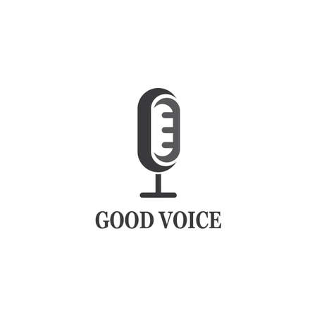 Microphone Icon vector Design Template illustrationのイラスト素材