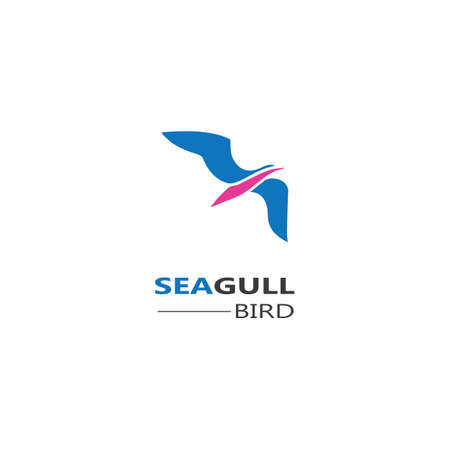 Seagull  Bird logo icon  vector designs template  - Vectorのイラスト素材
