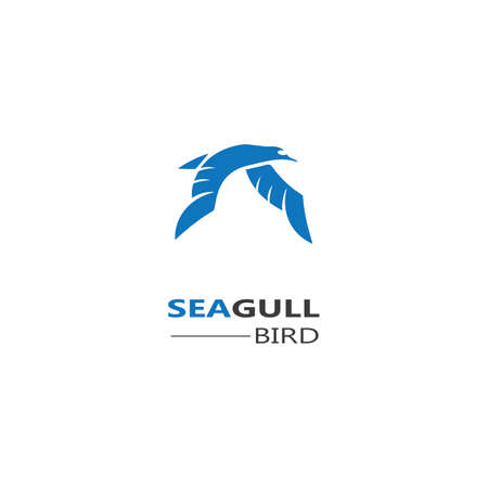 Seagull  Bird logo icon  vector designs template  - Vectorのイラスト素材