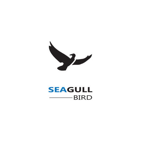 Seagull  Bird logo icon  vector designs template  - Vectorのイラスト素材