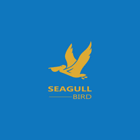 Seagull  Bird logo icon  vector designs template  - Vectorのイラスト素材