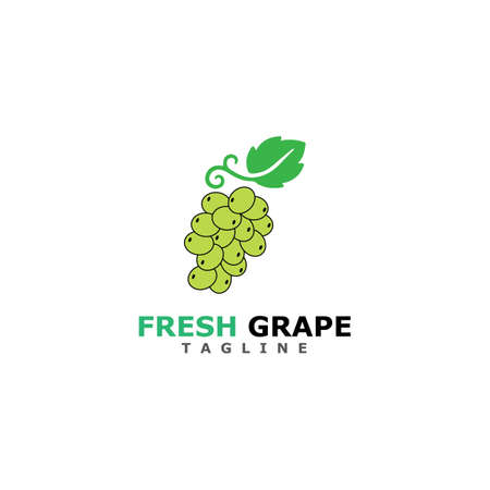 Grapes logo template vector icon illustration designのイラスト素材