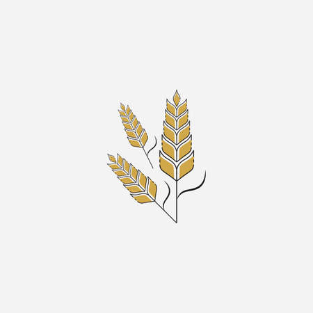 Agriculture wheat Logo Template vector icon designのイラスト素材