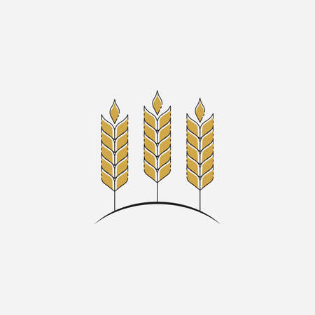 Agriculture wheat Logo Template vector icon designのイラスト素材