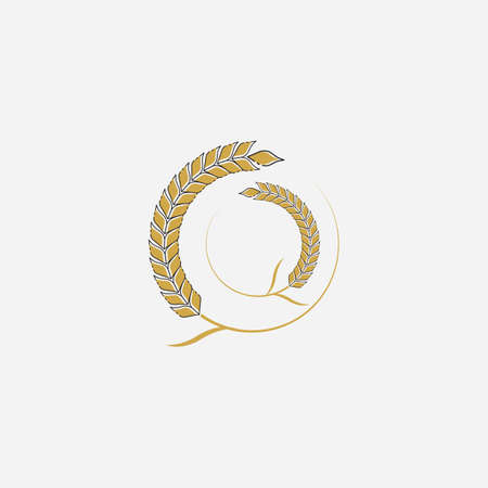 Agriculture wheat Logo Template vector icon designのイラスト素材
