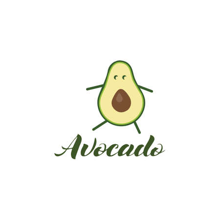 Avocado vector icon illustration design templateのイラスト素材