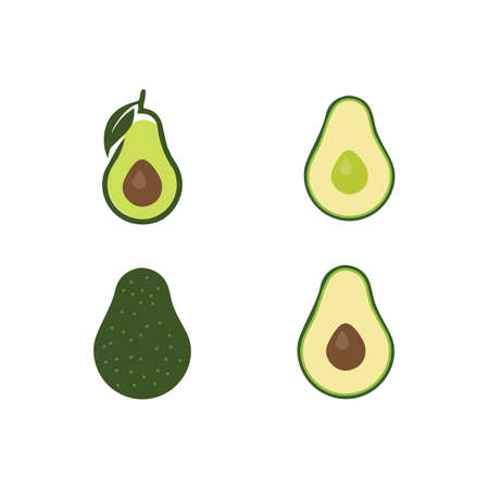 Avocado vector icon illustration design templateのイラスト素材
