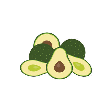 Avocado vector icon illustration design template