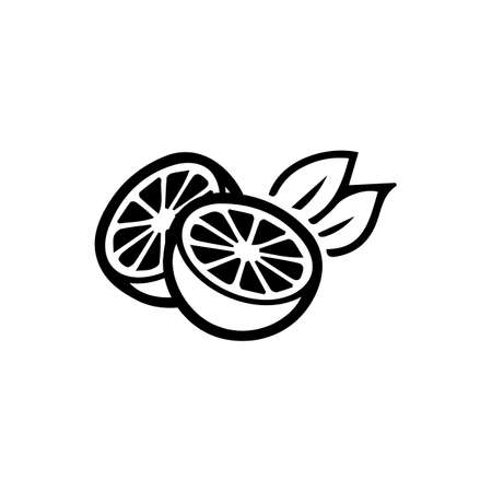 Orange logo design Vector icon illustration designのイラスト素材