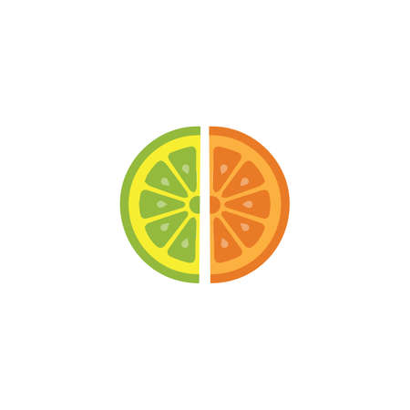 Orange logo design Vector icon illustration designのイラスト素材