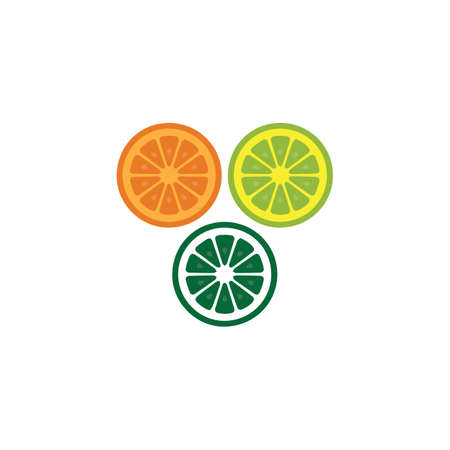 Orange logo design Vector icon illustration designのイラスト素材