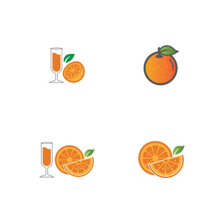 Orange logo design Vector icon illustration designのイラスト素材