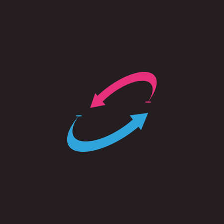 Arrow neon glow vector illustration design templateのイラスト素材