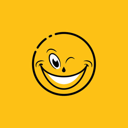 Smile emotion icon vector illustration design templateのイラスト素材
