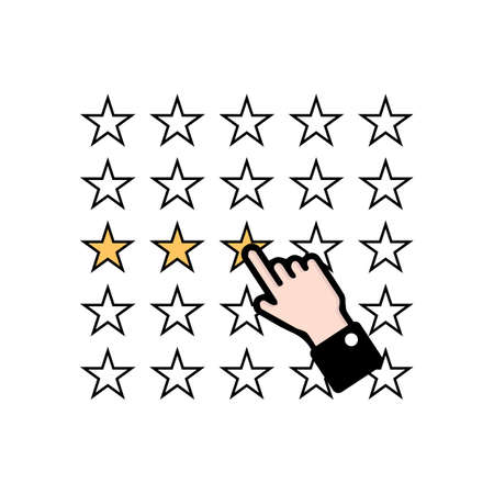 Satisfaction Rating. Customer  Feedback icon design for Digital Marketing business conceptのイラスト素材