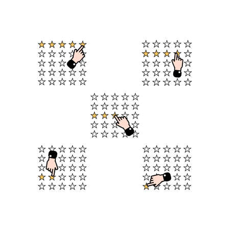 Satisfaction Rating. Customer  Feedback icon design for Digital Marketing business conceptのイラスト素材
