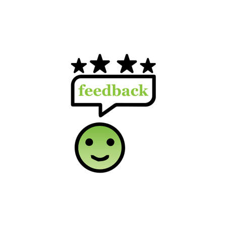 Satisfaction Rating. Customer  Feedback icon design for Digital Marketing business conceptのイラスト素材