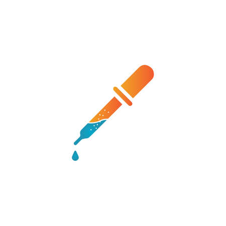 Dropper Icon Vector Design Template. Linear Style.  Dropper icon in trendy flat designのイラスト素材