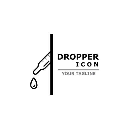 Dropper Icon Vector Design Template. Linear Style.  Dropper icon in trendy flat designのイラスト素材