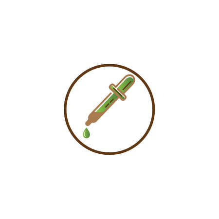 Dropper Icon Vector Design Template. Linear Style.  Dropper icon in trendy flat designのイラスト素材